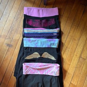 Bundle of 6 Victoria’s Secret yoga leggings. 4 pair full length, 2 capris.